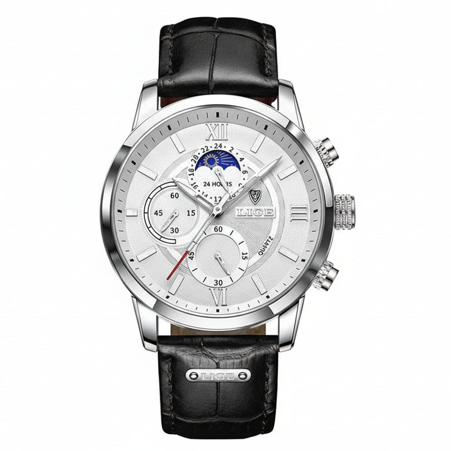 Relógio Masculino em Couro Lige