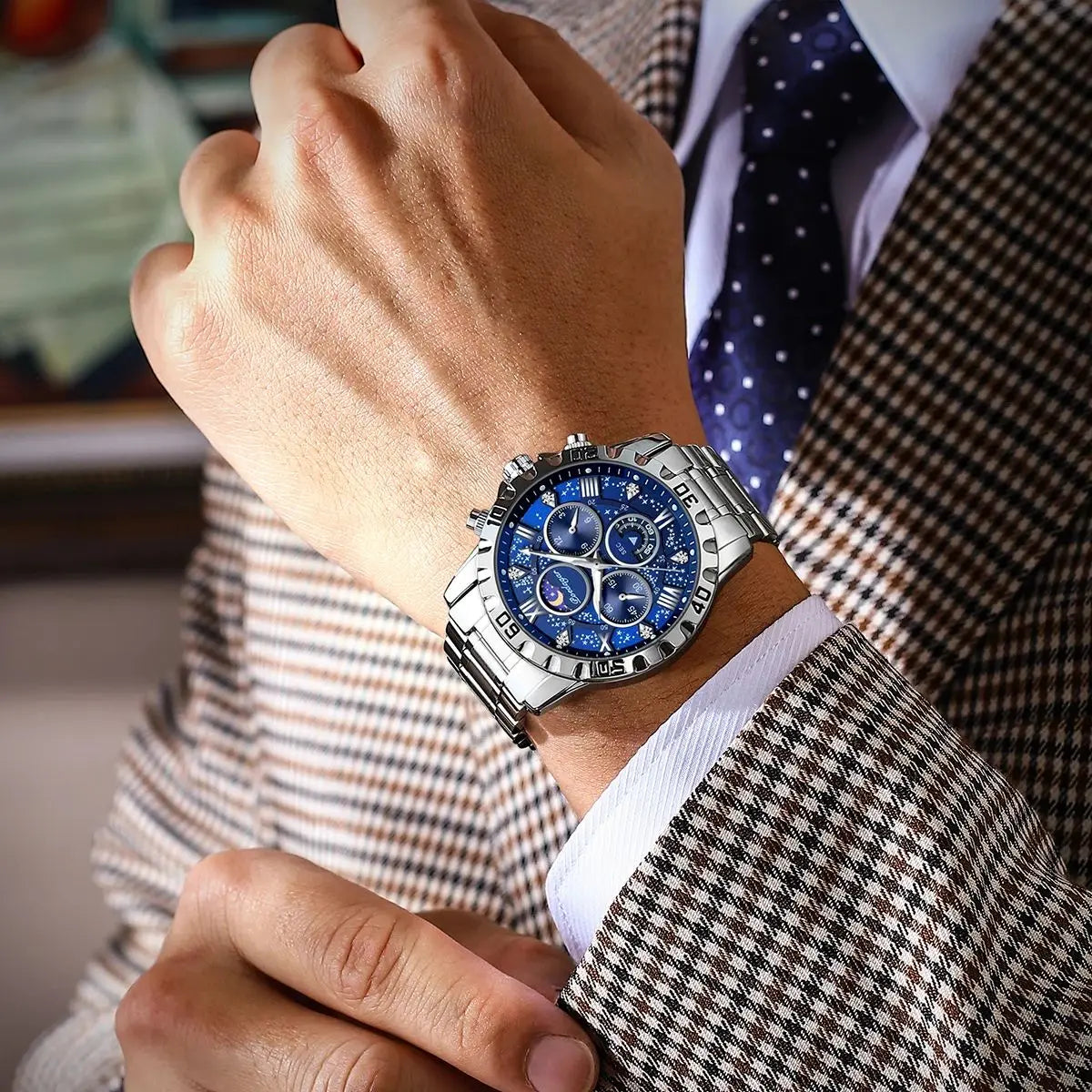 Relógio Masculino de Aço Inoxidável - POEDAGAR